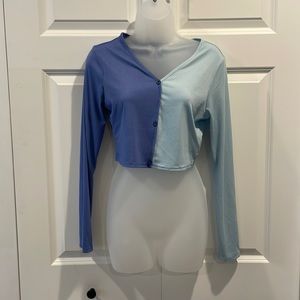 shein blue top